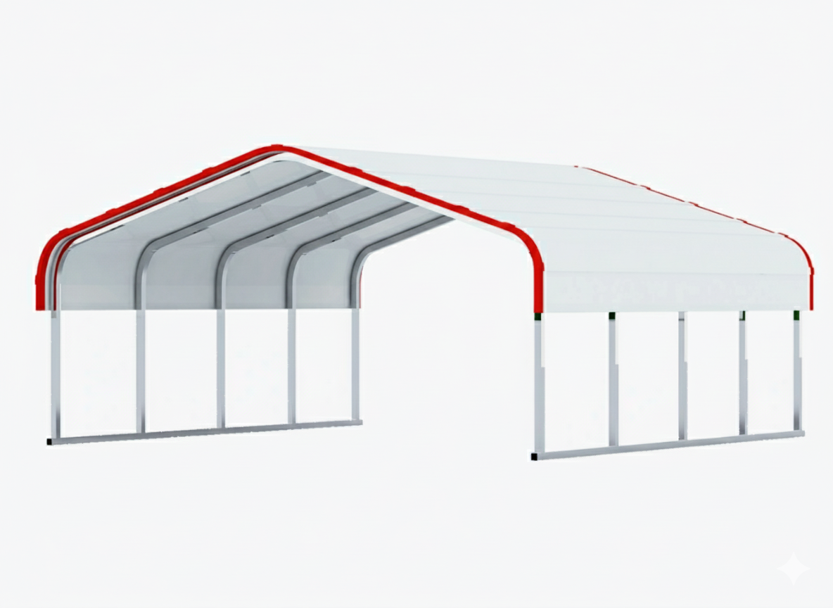 Steel Carport Shelter for Cars & Trucks