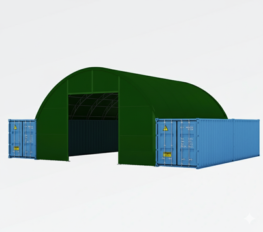 Shipping Container Garage Shelter - 40' x 33'